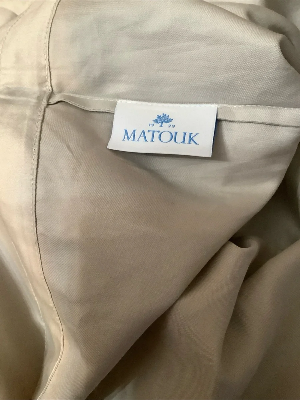 Matouk Nocturne King Pillowcase Silver 100% Egyptian Cotton Sateen 600 TC Italy